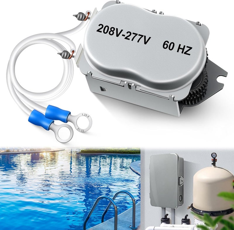 ElectricWise Pool Timer Motor Compatible with WG1573-5 208/277V 60Hz Timer Clock Motor Compatible with T104M, T100, T170, R201, T1400, T100-20 and WH Series - Image 1